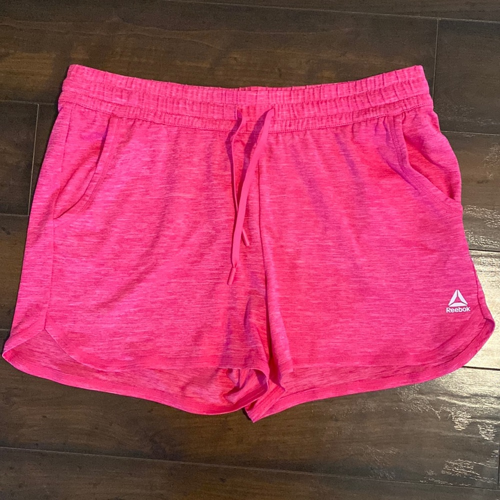 Pink Reebok athletic shorts size L
